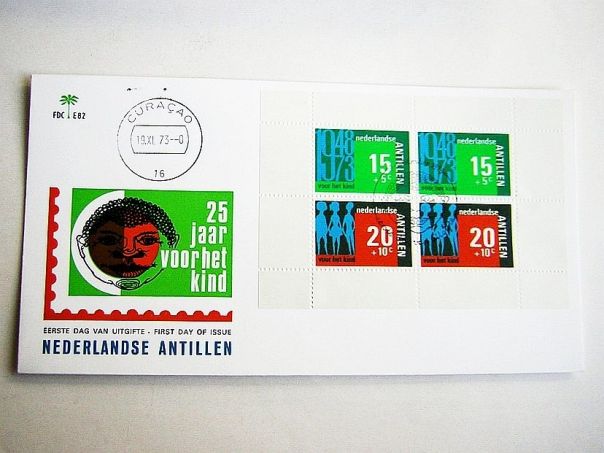 1973 Kinderzegels 25 jaar Ned Ant - (5677)